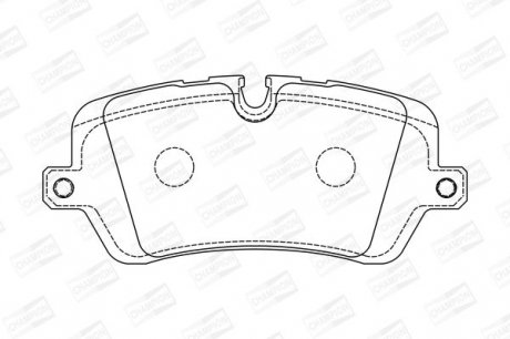 Колодки тормозные дисковые задні Ranger Rover 3.0, 3.0 TD, 4.4, 5.0, 5.0 Supercharged (12-) Champion 573439CH (фото 1)