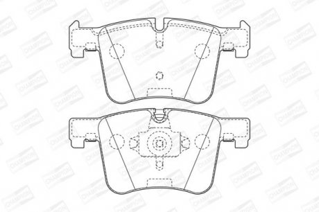 Колодки тормозные дисковые передні BMW X3 20dx, 20ix, 28ix, bis 10/2011/ X3 35ix (F25) (11-) Champion 573432CH (фото 1)