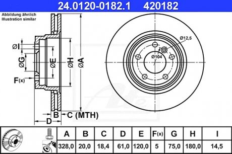 Гальмівний диск ATE 24.0120-0182.1 (фото 1)