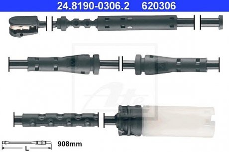 - Датчик зносу гальмівних колодок MINI R60 Countryman (10-) MINI R61 Paceman (12-) ATE 24.8190-0306.2 (фото 1)