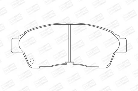 Гальмівні колодки передні Toyota Camry, Carina, Celica, Corolla, Picnic, RAV-4, Solara Champion 572333CH (фото 1)