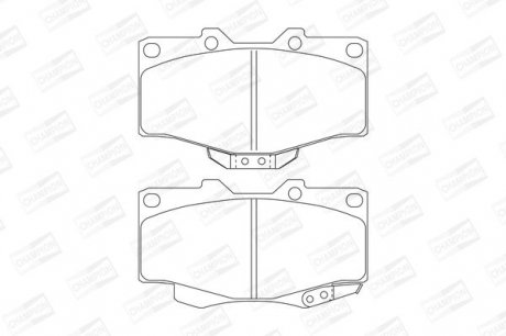 Гальмівні колодки до дисків TOYOTA 4Runner, Hi-Lux, Land Cruiser VOLKSWAGEN Taro Champion 572140CH (фото 1)