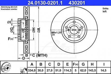 Тормозной диск ATE 24.0130-0201.1 (фото 1)