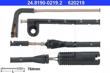 Сигнализатор, износ тормозных колодок ATE 24.8190-0219.2 (фото 1)