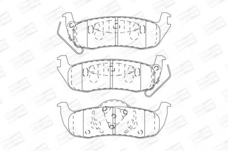 Гальмівні колодки задні Jeep Grand Cherokee III / Infiniti QX 56 Champion 573319CH (фото 1)