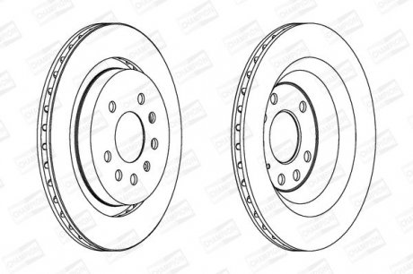 Гальмівний диск Opel Vectra C, Signum, Saab 9-3 (II) 16", Fiat Croma (II) Champion 562220CH (фото 1)