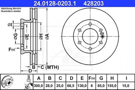 Тормозной диск ATE 24.0128-0203.1 (фото 1)