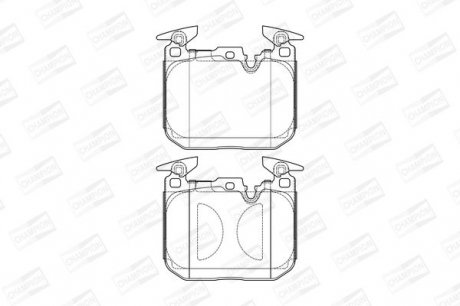Гальмівні колодки до дисків front BMW 3 Series [2012], 4 Series [2014] Champion 573602CH (фото 1)