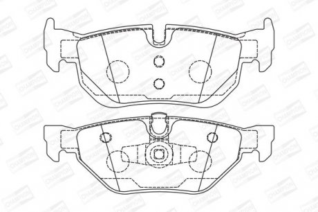 Гальмівні колодки до дисків BMW Serie 1 120D, Serie 3 320i, 325i, 320D Champion 573139CH (фото 1)