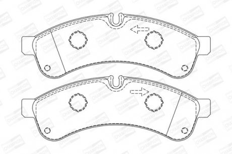 Гальмівні колодки до дисків Iveco Daily III 60C/65C all models 05/06-> Champion 573742CH (фото 1)