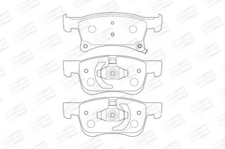 Гальмівні колодки до дисків front Vauxhall/Opel Adam, Corsa E 2014-> Champion 573657CH (фото 1)