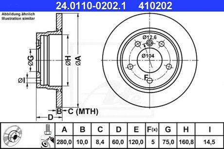 Гальмівний диск ATE 24.0110-0202.1 (фото 1)