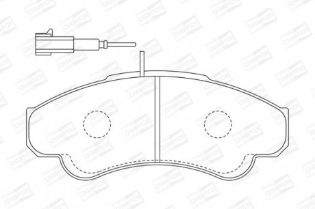 Гальмівні колодки до дисків CITROEN Jumper FIAT Ducato PEUGEOT Boxer Champion 573114CH
