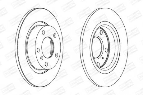 Гальмівний диск Opel Corsa D similar as DDF2155 but pitch circle 100 Champion 562580CH