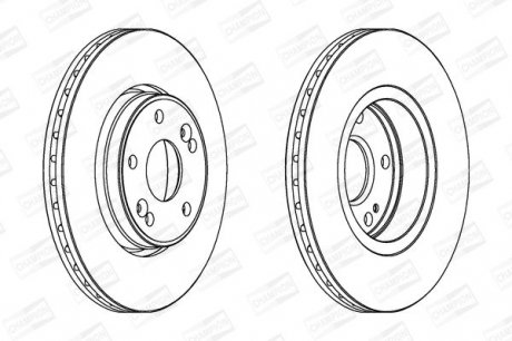 Гальмівний диск Renault Laguna (II) 1.6 16V etc (see BB info 07 04) Champion 562182CH (фото 1)
