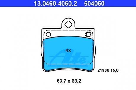 ГАЛЬМІВНІ колодки ATE 13.0460-4060.2