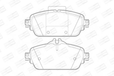 Колодки тормозные дисковые передні MERCEDES-BENZ C-CLASS (W205) 13-, C-CLASS T-Model (S205) 14- Champion 573671CH (фото 1)