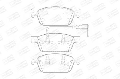 Гальмівні колодки до дисків VW Multivan V/ Transporter V 09/09-> Champion 573330CH (фото 1)
