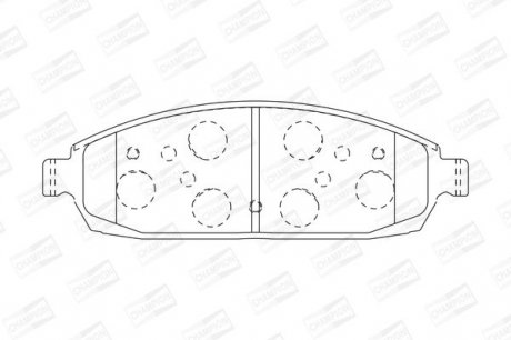 Гальмівні колодки передні Jeep Commander, Grand Cherokee / BMW 3-Series Champion 573340CH (фото 1)