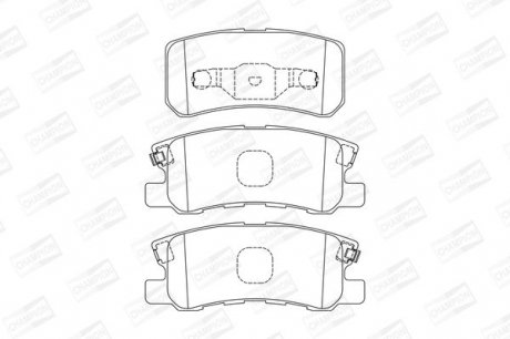 Колодки тормозные дисковые задні CHRYSLER SEBRING Convertible (JS) Champion 572498CH (фото 1)