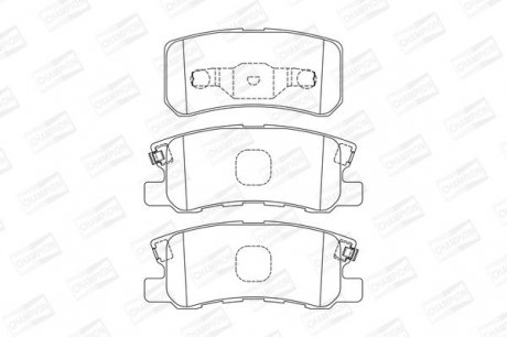 Колодки тормозные дисковые задние CHRYSLER SEBRING Convertible (JS) Champion 572498CH (фото 1)