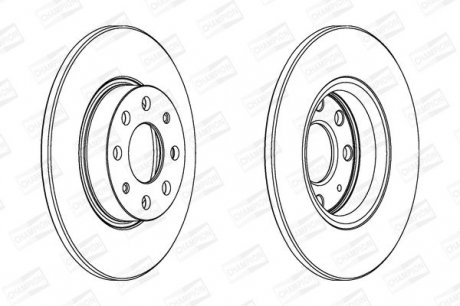 Гальмівний диск Opel Corsa D 1.0, Fiat Grande Punto 1.2 Solid Champion 563020CH