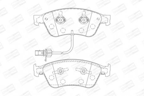 Гальмівні колодки до дисків front AUDI A8 (II), VW Phaeton Champion 573207CH (фото 1)