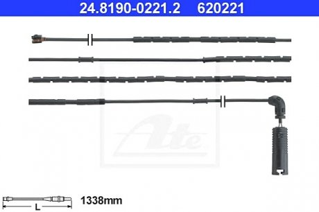 Сигнализатор, износ тормозных колодок ATE 24.8190-0221.2 (фото 1)