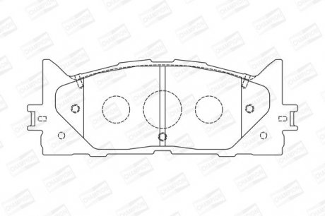 Колодки тормозные дисковые передние LEXUS ES (AVV6_, GSV6_, ASV6_) Champion 572651CH (фото 1)