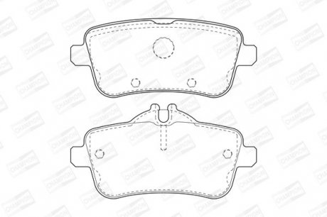 Колодки тормозные дисковые задние MB GL-CLASS (X166) Champion 573465CH (фото 1)