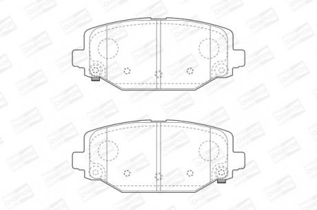 Гальмівні колодки задні Fiat Freeemont / Lancia Voyager / VW Routan / Dodge / Chrysler Champion 573412CH (фото 1)