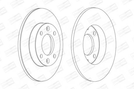 Диск тормозной задний (кратно 2шт.) Citroen Berlingo (96-11) Champion 562130CH (фото 1)