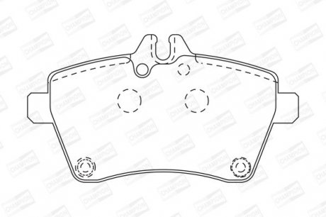 Колодки тормозные дисковые передні MB -BENZ A-CLASS (W169) Champion 573226CH (фото 1)