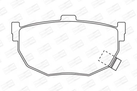 Колодки тормозные дисковые задні HYUNDAI COUPE I (RD) 96-02, COUPE II (GK) 01-12 Champion 572127CH (фото 1)