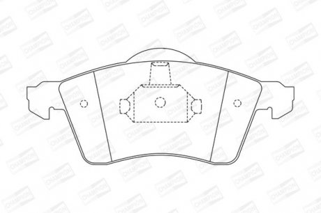 Колодки тормозные дисковые передні VW Caravelle, transporter T4 Champion 571934CH (фото 1)