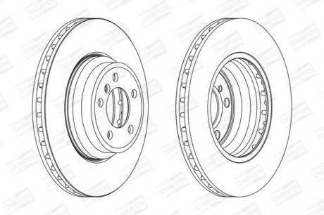 Гальмівний диск BMW 5-Series (03>)n), 6-Series (04>On) Champion 563078CH-1