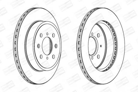 Гальмівний диск Opel Agila, Vauxhall Agila, Suzuki Ignis Champion 562308CH