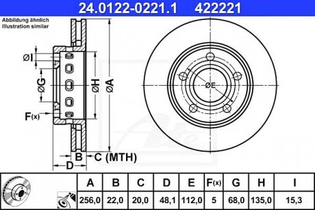 Гальмівний диск ATE 24.0122-0221.1 (фото 1)