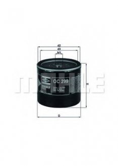 ISUZU CAMPO 2.2D 86-96, 2.5D 83-91 /98.8 X 102 (M20X1.5)/ KNECHT OC299 (фото 1)