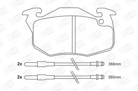 Гальмівні колодки до дисків CITROEN AX, ZX PEUGEOT 306 Champion 571525CH (фото 1)