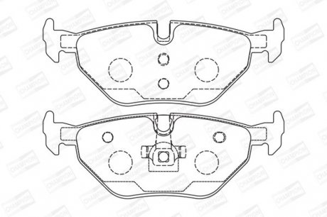 Колодки тормозные дисковые задні BMW 3 (E46) 97-05, 3 Compact (E46) 01-05 Champion 571960CH (фото 1)