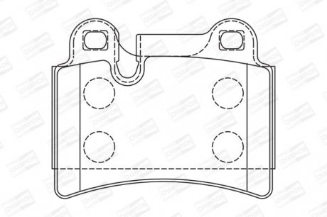 Гальмівні колодки до дисків VW TOUAREG (7LA, 7L6, 7L7) Champion 573297CH (фото 1)