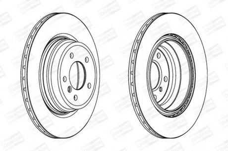 Гальмівний диск BMW 3 Serie (E90) (E91) (E92) (E93) Champion 562334CH-1