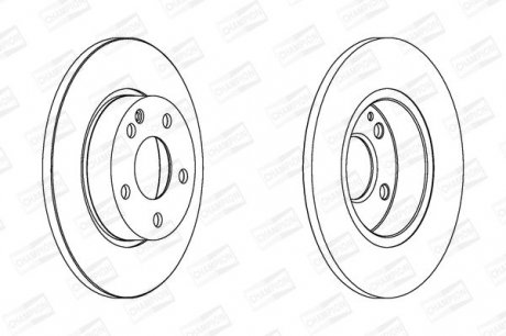 Гальмівний диск MERCEDES A150 (W169), A160 CDI (W169) Champion 562309CH (фото 1)