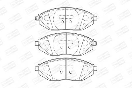 Гальмівні колодки до дисків Chevrolet Spark 03/2010-> Champion 573385CH (фото 1)