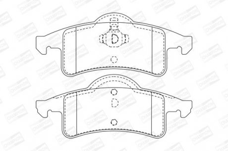 Гальмівні колодки до дисків rear JEEP Grand Cherokee Champion 573374CH (фото 1)