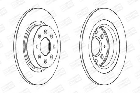Гальмівний диск Fiat Grande Punto 1,9 MJT (88/96 kW) Champion 562305CH