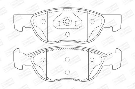 Гальмівні колодки передні Fiat Punto Champion 571973CH (фото 1)