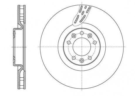 - Гальмівний диск PEUGEOT 308 II 1,6/2,0 GT 14- front REMSA 61627.10 (фото 1)