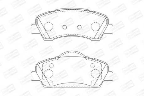 Гальмівні колодки до дисків Peugeot 308 II 11/13-> Champion 573630CH (фото 1)